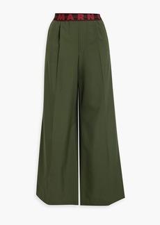 Marni - Pleated wool wide-leg pants - Green - IT 42