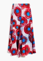 Marni - Printed crepe midi skirt - Red - IT 40