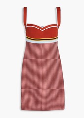 Marni - Ribbed and jacquard-knit mini dress - Red - IT 36