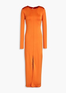 Marni - Satin-jersey maxi dress - Orange - IT 40