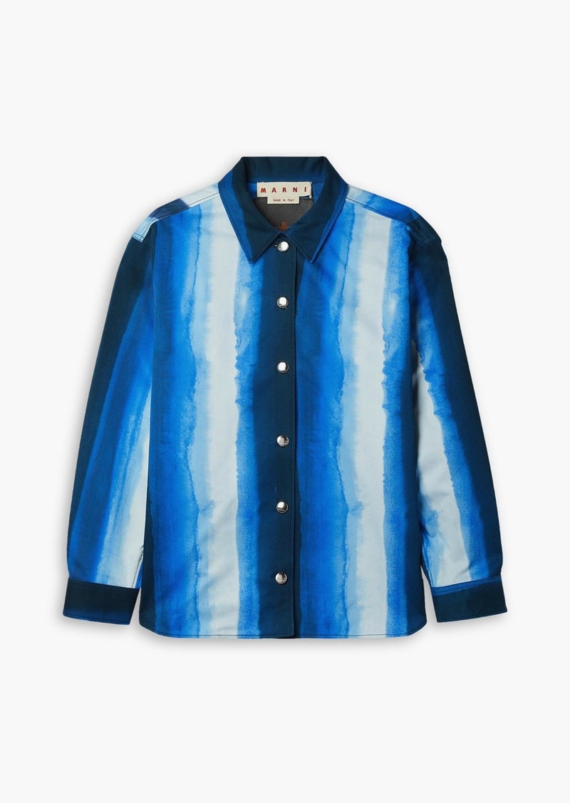 Marni - Striped cotton-twill shirt - Blue - IT 36