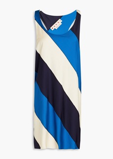 Marni - Striped satin-jersey top - Blue - IT 40