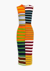 Marni - Striped wool midi dress - Orange - IT 36