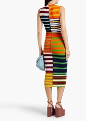 Marni - Striped wool midi dress - Orange - IT 36