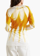 Marni - Tie-dyed stretch-jersey top - Yellow - IT 46