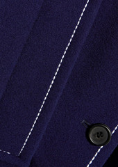 Marni - Topstitched wool-blend felt hooded coat - Blue - IT 38