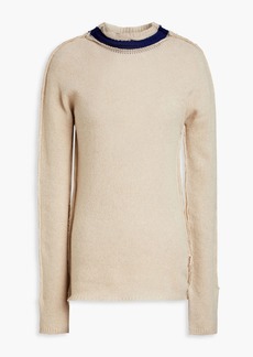 Marni - Two-tone cashmere and wool-blend sweater - Neutral - IT 38