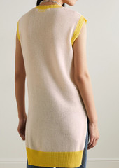 Marni - Two-tone cashmere vest - Yellow - IT 38