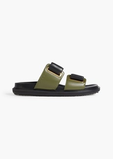 Marni - Two-tone padded leather sandals - Black - EU 35.5