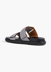 Marni - Two-tone padded leather sandals - Black - EU 35.5