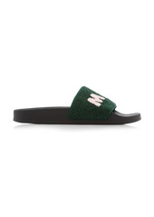 Marni - Women's Ciabatta Logo Terry Slide Sandals - Green - Moda Operandi