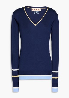 Marni - Wool and silk-blend sweater - Blue - IT 40