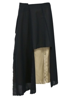 Marni Asymmetric Skirt in Black Cotton