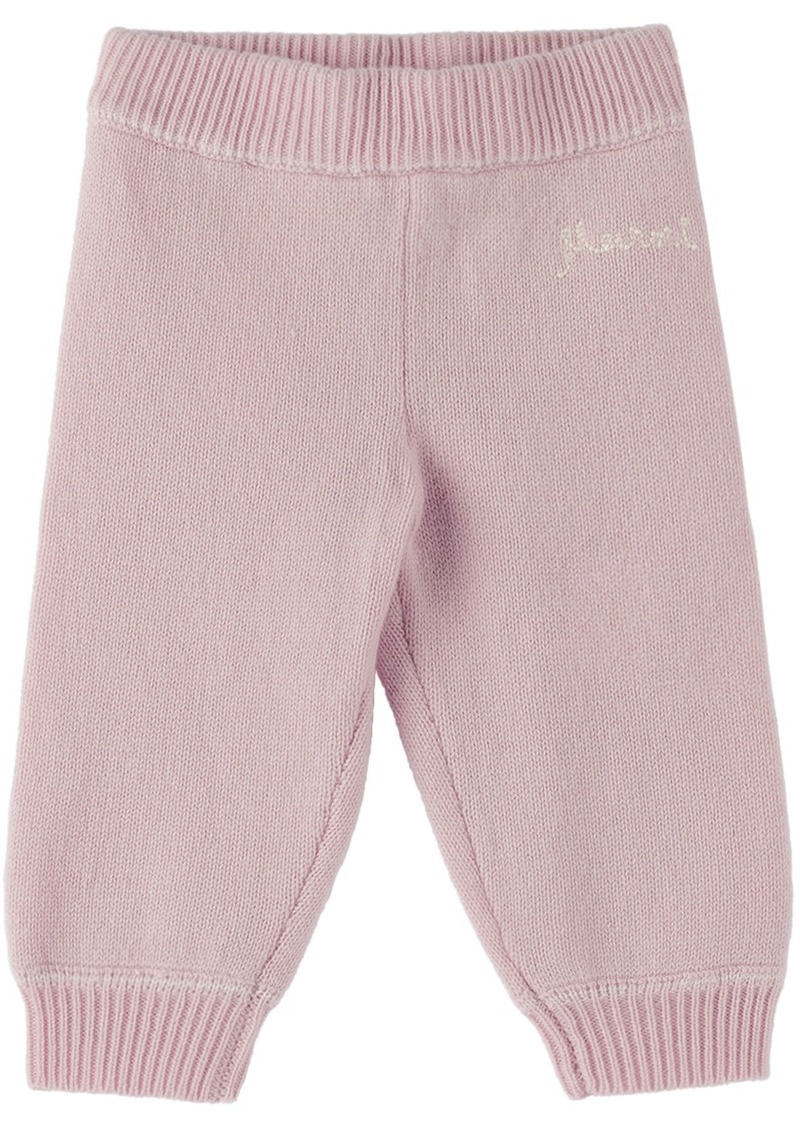 Marni Baby Pink Logo Lounge Pants