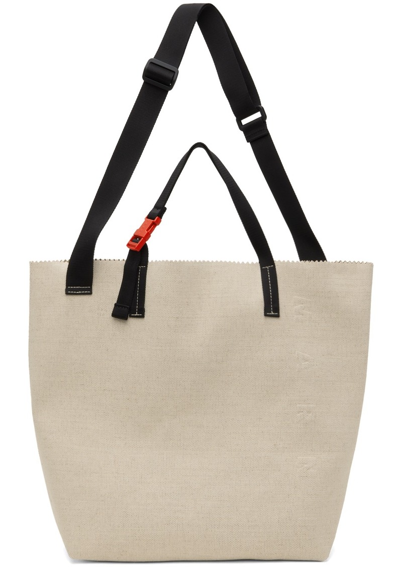 Marni Beige Canvas Tribeca Shopper Tote