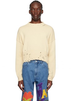 Marni Beige Cropped Sweater