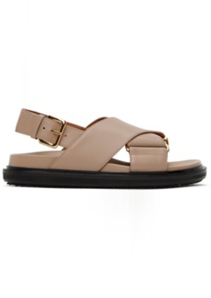 Marni Beige Fussbett Sandals