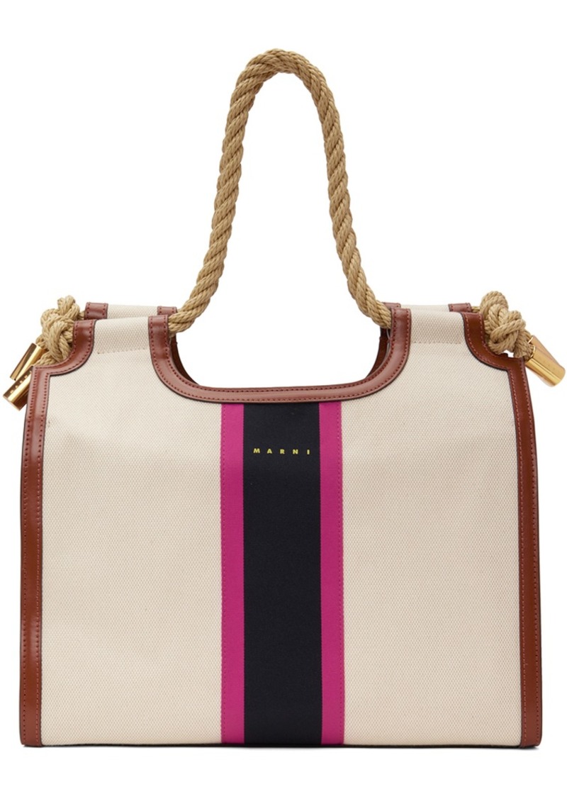 Marni Beige Marcel Summer Rope Handles Tote