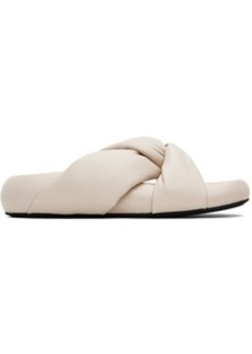 Marni Beige Tie Sandals