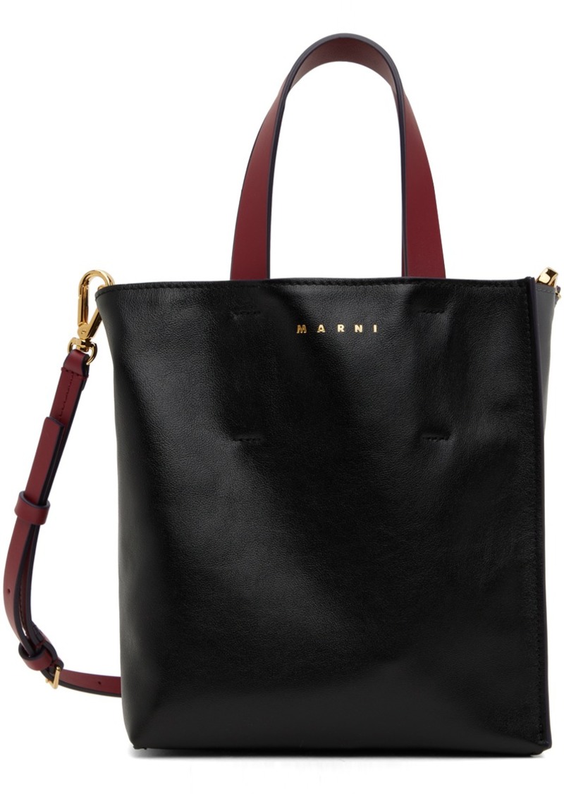 Marni Black & Gray Museo Soft Mini Tote