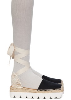 Marni Black & Off-White Slingback Espadrilles