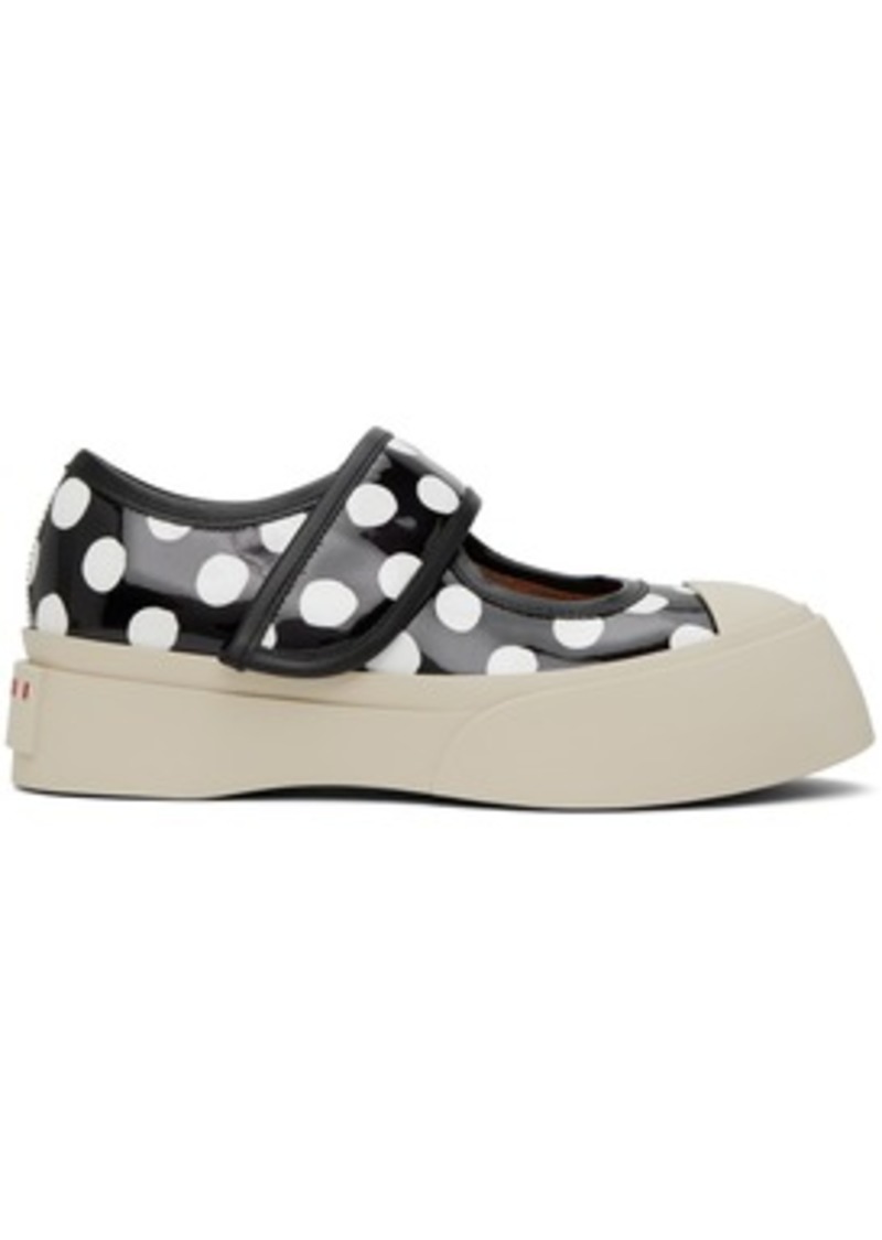 Marni Black & White Pablo Mary Jane Ballerina Flats