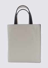 MARNI BLACK AND WHITE LEATHER TOTE BAG