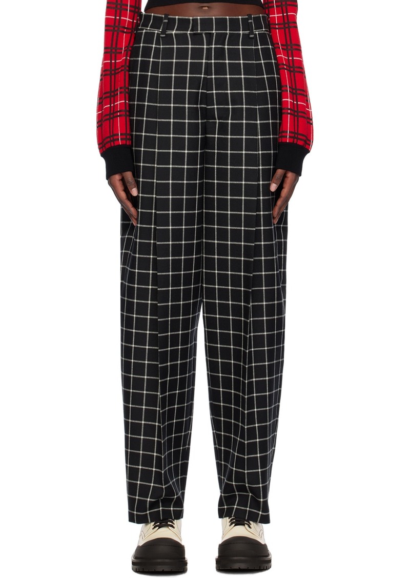 Marni Black Check Trousers