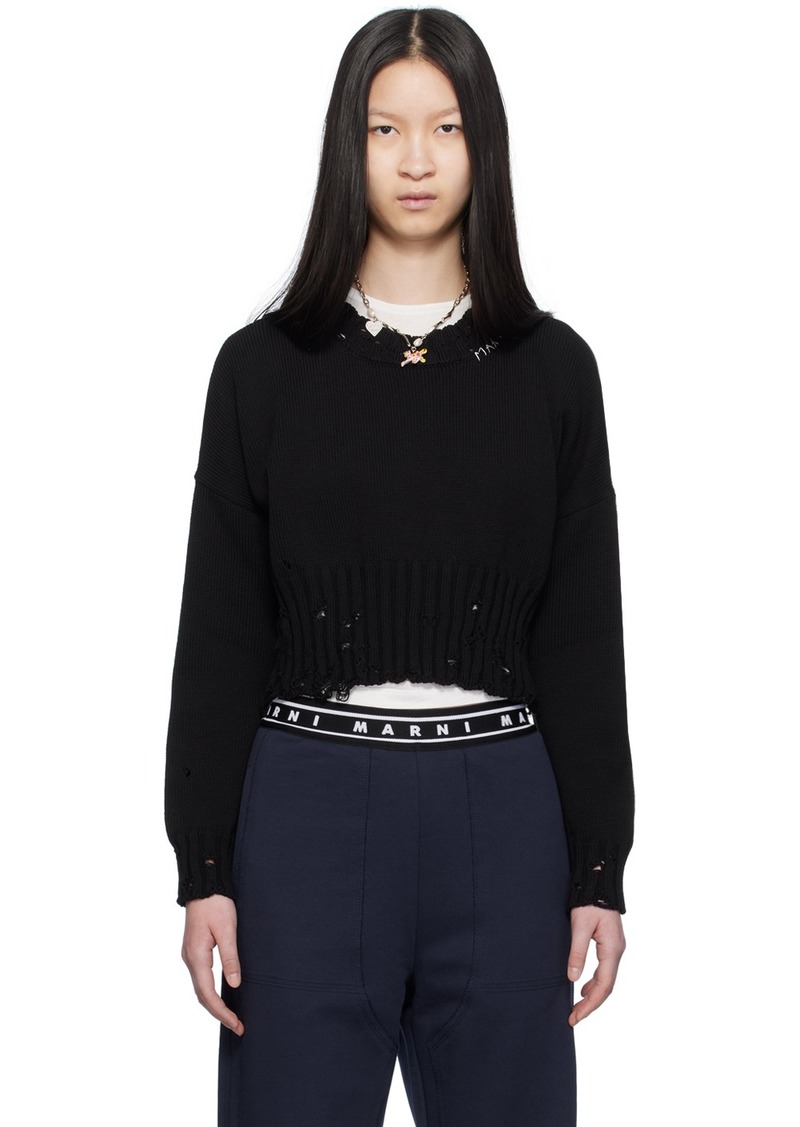 Marni Black Dishevelled Sweater