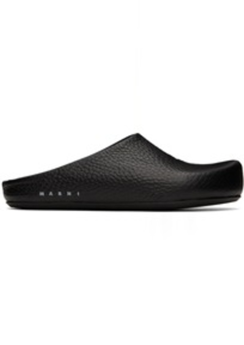 Marni Black Fussbett Sabot Loafers