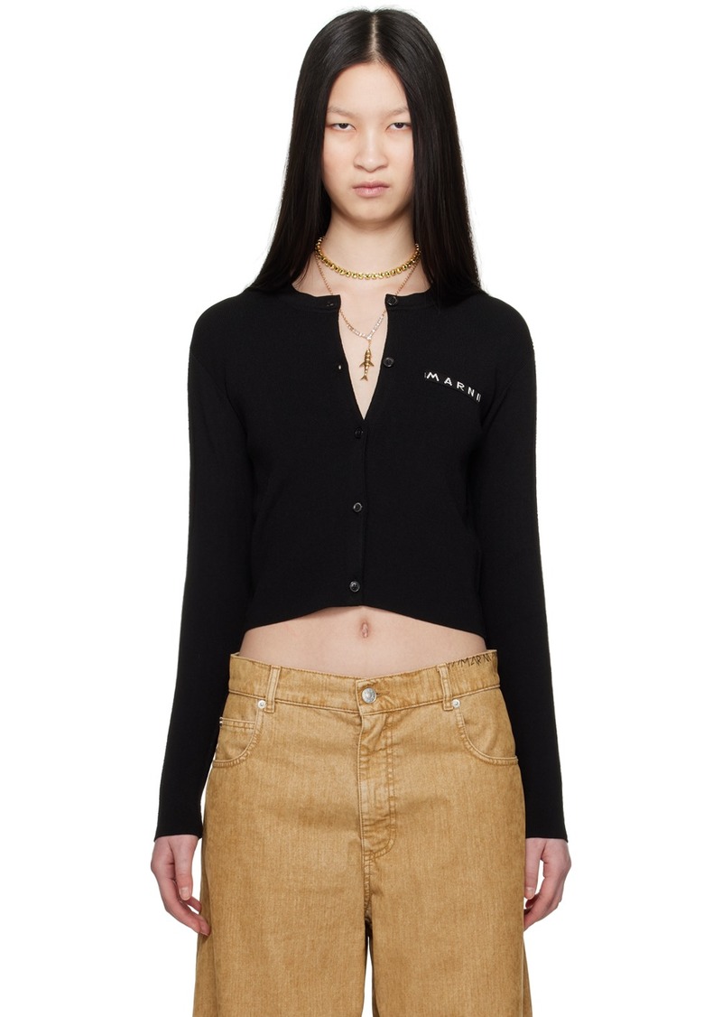 Marni Black Half-And-Half Cardigan