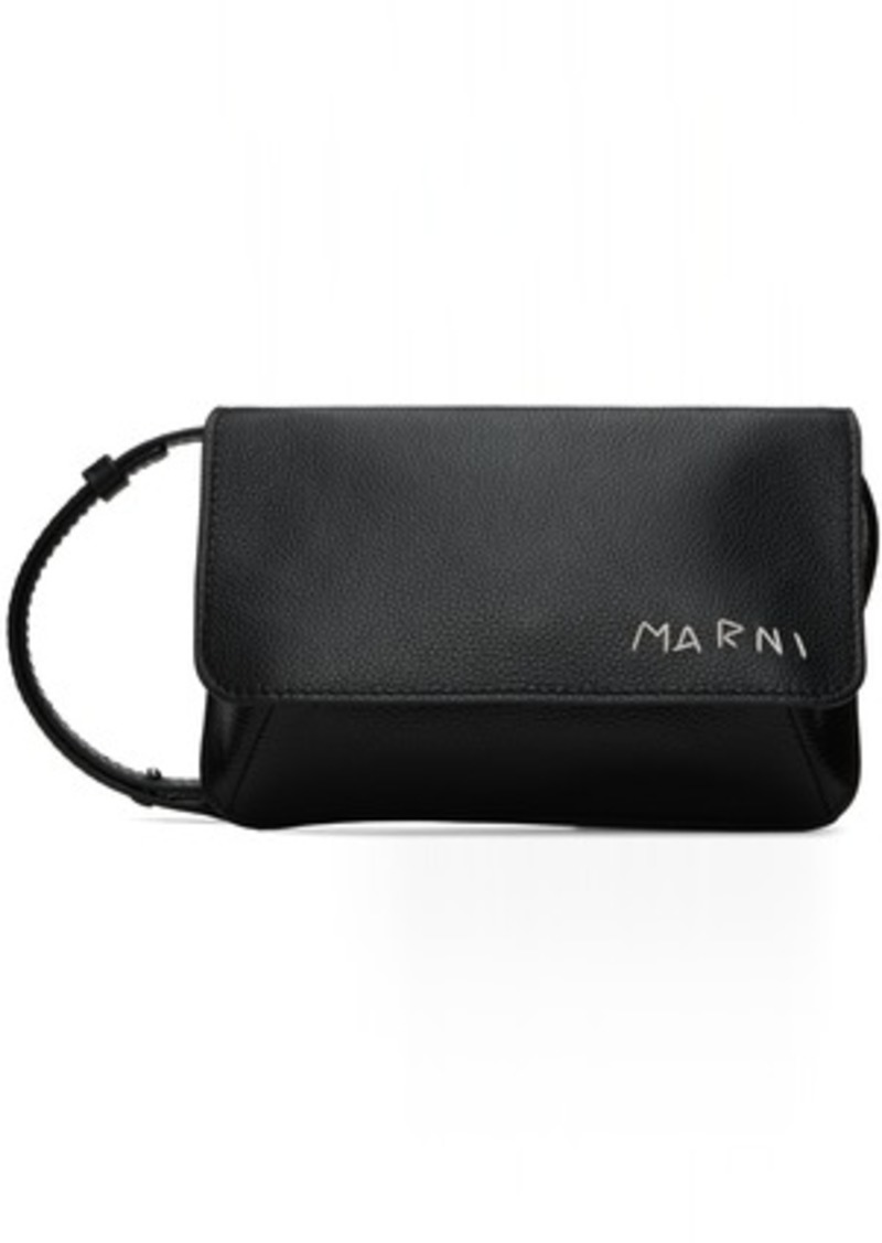 Marni Black Leather Mending Bag