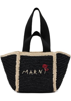 Marni Black Macramé Sillo Small Tote