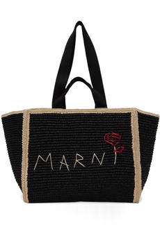 Marni Black Medium Shopping Tote