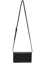 Marni Black Saffiano Leather Cellphone Crossbody Bag