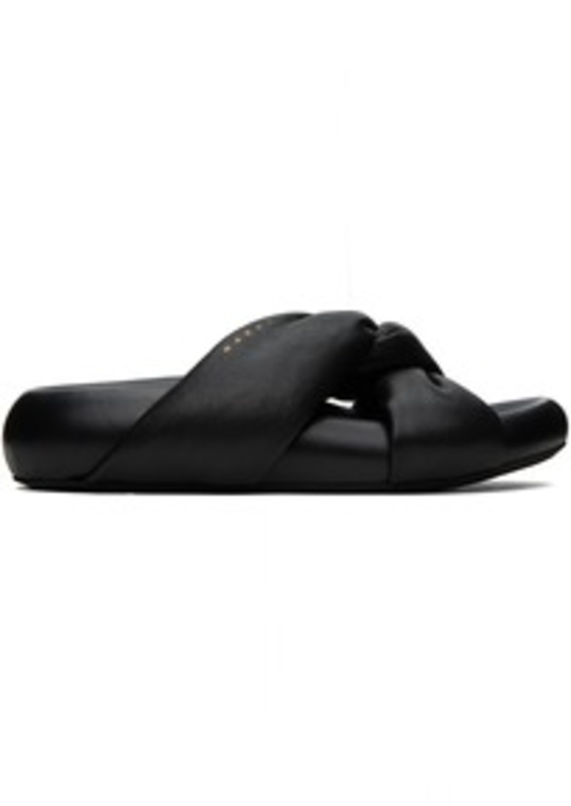 Marni Black Tie Sandals