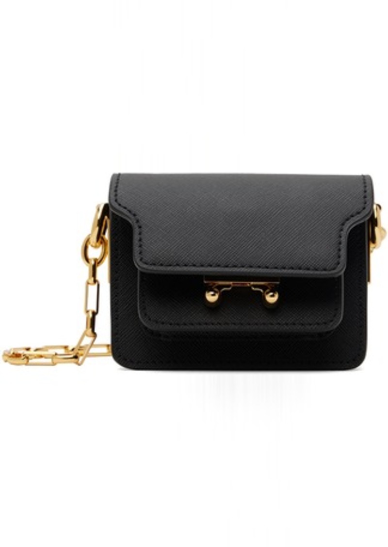 Marni Black Trunk Nano Chain Shoulder Bag