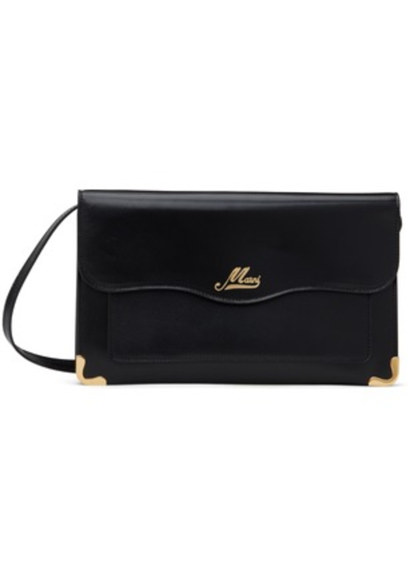 Marni Black Wavy Pouch Shoulder Bag