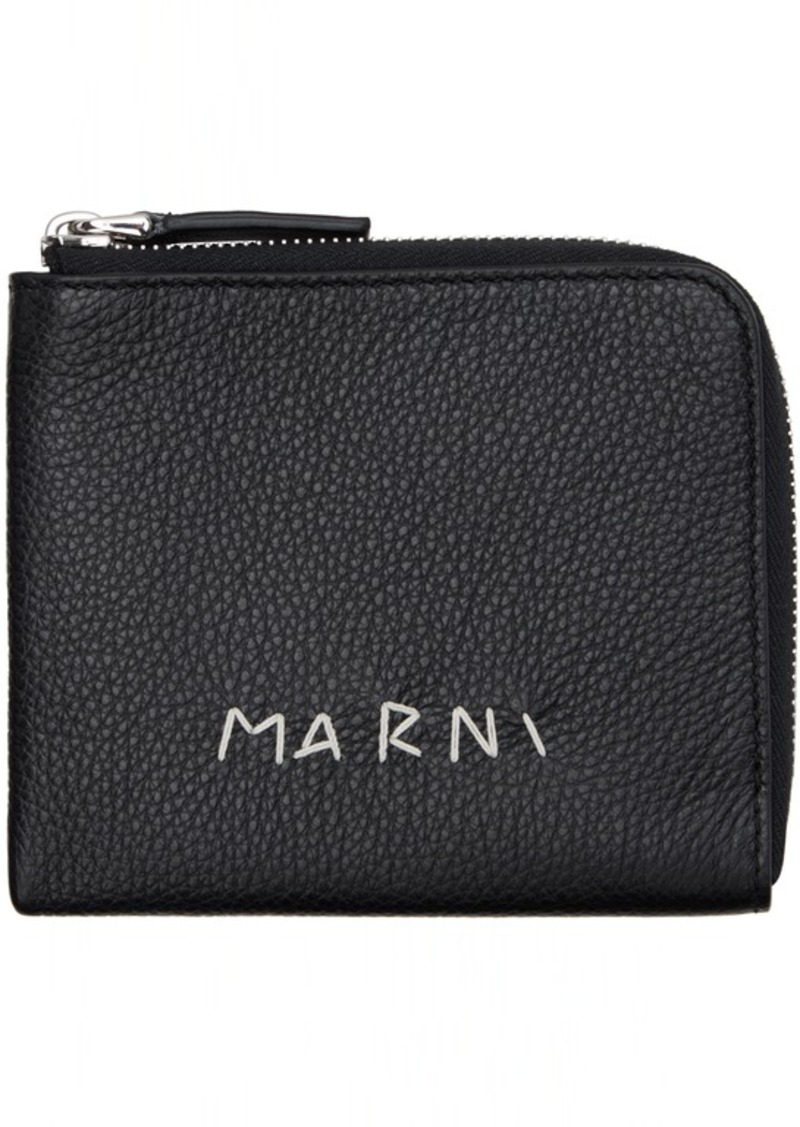 Marni Black Zip-Around Wallet