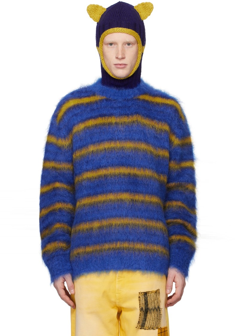 Marni Blue & Yellow Striped Sweater