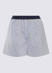 MARNI BLUE AND WHITE COTTON SHORT