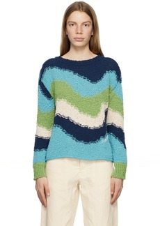 Marni Blue Embroidered Sweater