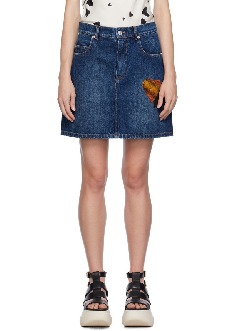 Marni Blue Five-Pocket Denim Miniskirt