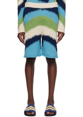 Marni Blue Intarsia Shorts