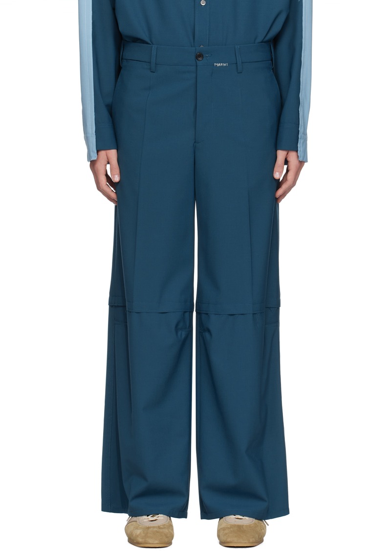 Marni Blue Marni Mending Trousers