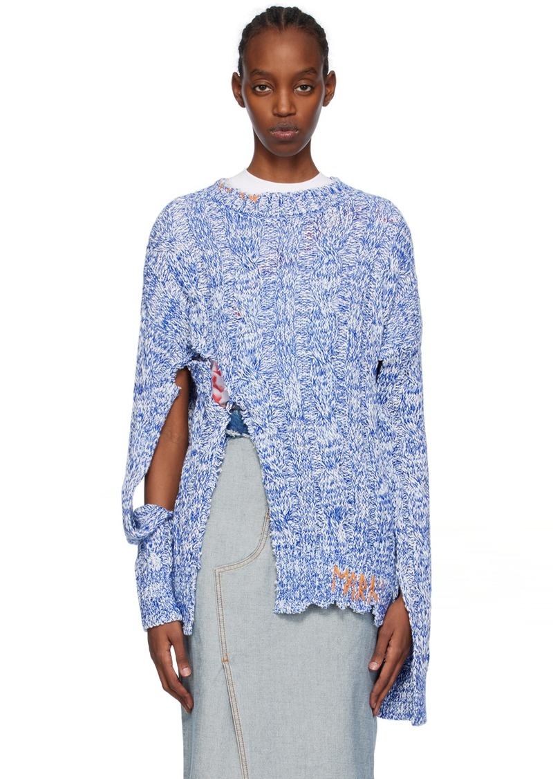 Marni Blue Slit Sweater