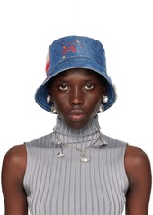 Marni Blue Stonewashed Organic Denim Bucket Hat