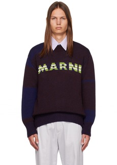 Marni Brown & Blue Striped Sweater
