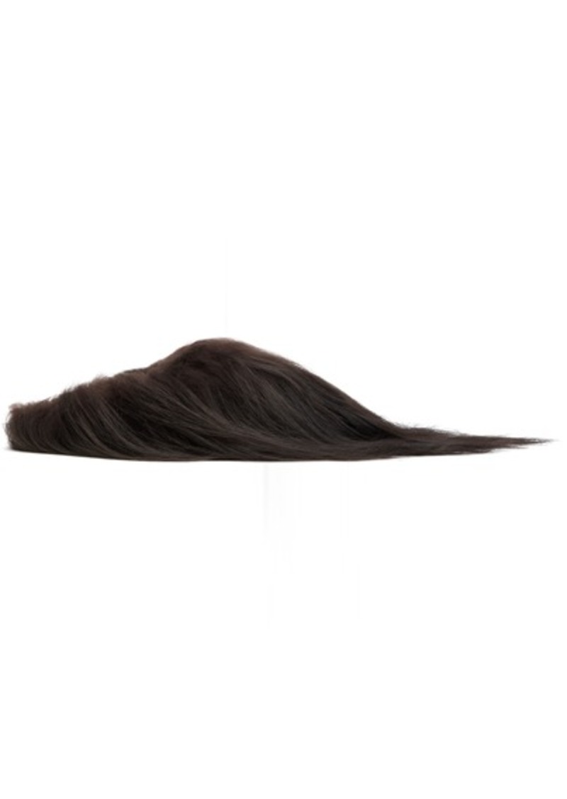 Marni Brown Long Hair Fur Fussbett Slippers