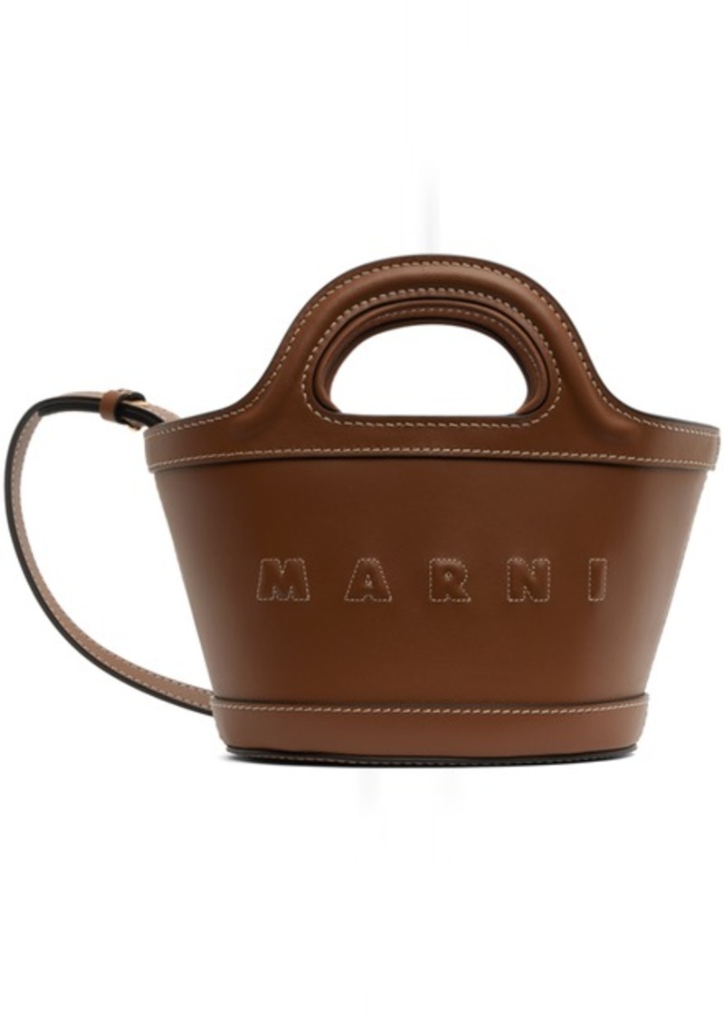 Marni Brown Micro Tropicalia Tote